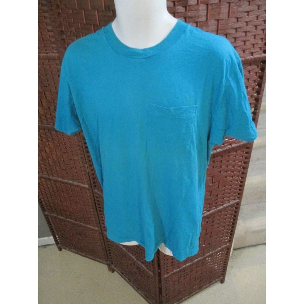 Vintage Fruit Of The Loom Pocket T shirt Single Stitch Mens XL 80s 90s